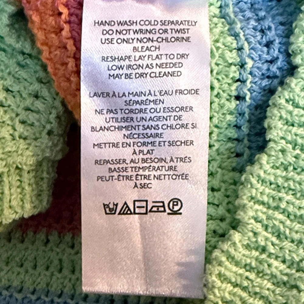 BDG UO Green, Pink, Orange & Blue Striped Knit Vest, NWT Sz XL - Picture 6 of 7
